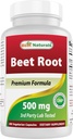 Best Naturals Beet Root Toz 500 Mg Capsules, 180 Count
