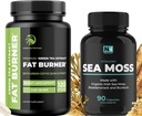 Irländska Sea Moss och Green Tea Weight Loss Pills | Metabolism Booster & Thyroid Support med Bladderwrack, Burdock Root & Green Coffee | Appetite Suppressant & Immune Support | 90 & 120 kapslar