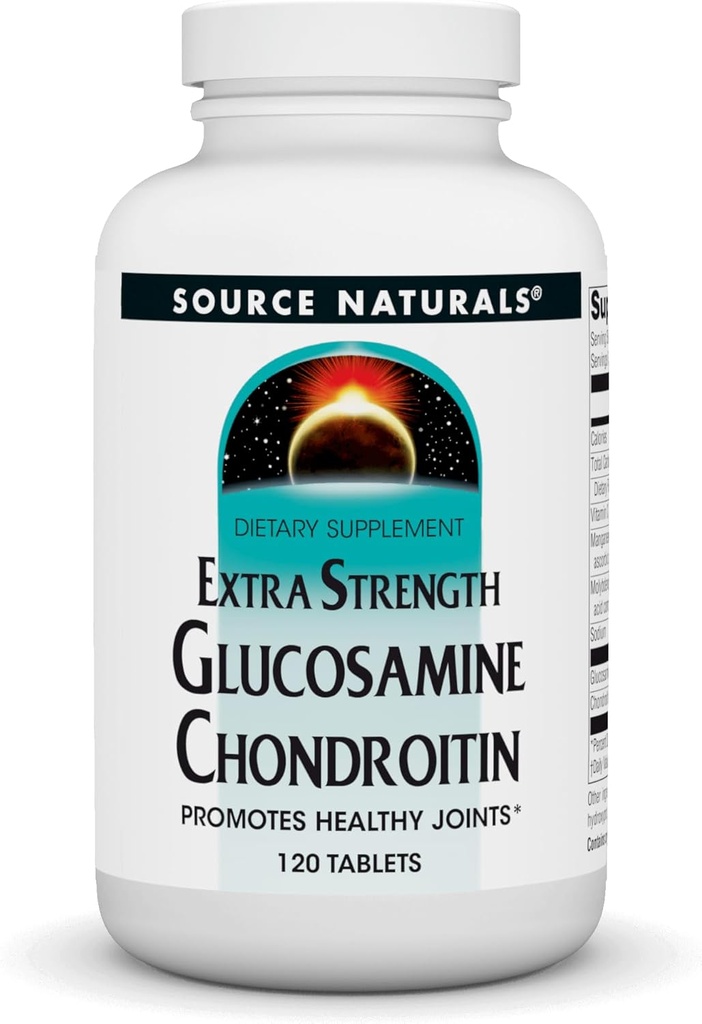 Source Naturals Extra Strength Glucosamine Chondritine,Promouvoir des articulations saines* - 120 comprimés