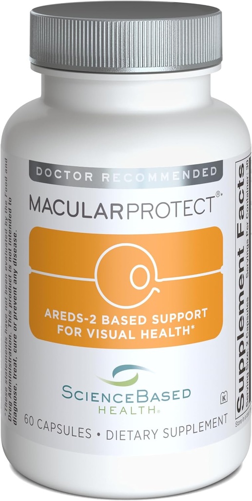 MacularProtect AREDS 2 Formel - Eye Health Vitamin og mineralsk supplement med Lutein, Zeaxanthin, og B Vitamin (B6, B12, og Folate) til ekstra makulær støtte - 60 kapsler