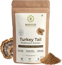 ROOTED Active ́s Turkey Tail Mushroom Extract Powder, USDA & EU Certified Organic| 35% Beta Glucans - Lab Verified | Gut Health, Liver, Inmunity Support (2.11 Ounce)