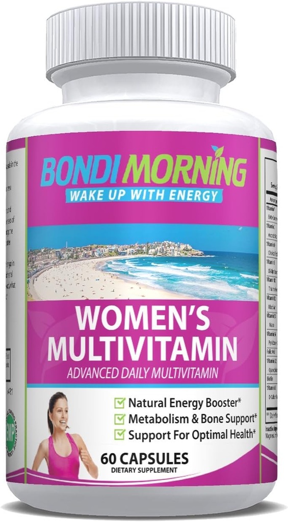 Multivitamin pro ženy - s esenciální vitaminy, minerály a antioxidanty, přírodní ženský imunitní systém a metabolismus podpora, ženská energie Multivitamin doplněk. 60 Tobolky