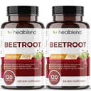 healblend Organic Nitric Oxide Beet Root Capsules 1300mg - Support Immune System, Nitric Oxide Booster - 120 Count (2 Pack)