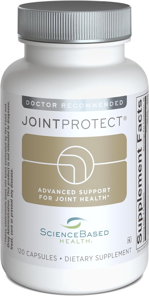 JointProtect - Advanced Joint Support with Glucozamine Sulfate, Boswellia (30% AKBA), Longvida Curcumin, FruiteX- B i Witamina C - Comfort, Elastyczność i Chrząstka Zdrowie - 120 Kapsułki