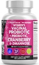 Rena Nutraceuticals Vaginal Probiotika för kvinnor med Cranberry, D-Mannose, Prebiotika, pH Balance Support, Feminine Health, Urinary Tract Cleanse - Kapsel Alternativ till Gummies - 60 Count