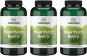 Добавка Swanson Hawthorn Berry - антиоксидантные флавоноиды (250 капсул, 565 мг каждая) 3 пакета
