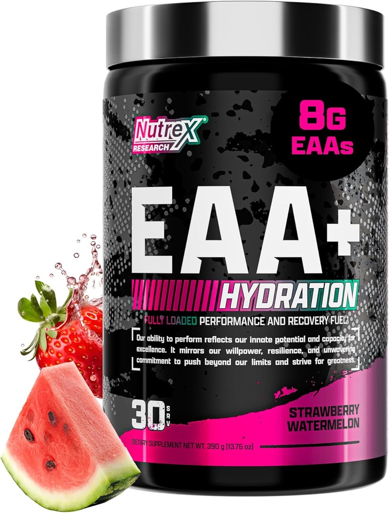 Nutrex Research EAA Hydration 124; EAA + BCAA powder 124; Muscle Recovery, Strength, Muscle Building, Endurance