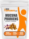 BulkSupplements.com Mucuna Pruriens Extract Powder - Mucuna Pruriens Supplements, Taimne täiendus - Vegan & Gluten Free, 500mg per Serving, 250g (8,8 oz) (pakk 1)