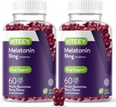 Viteey Melatonin Gummies 10mg - Gommie per adulti Melatonina ad alta resistenza - Vegan, OGM Free, Gluten Free - 120 Count