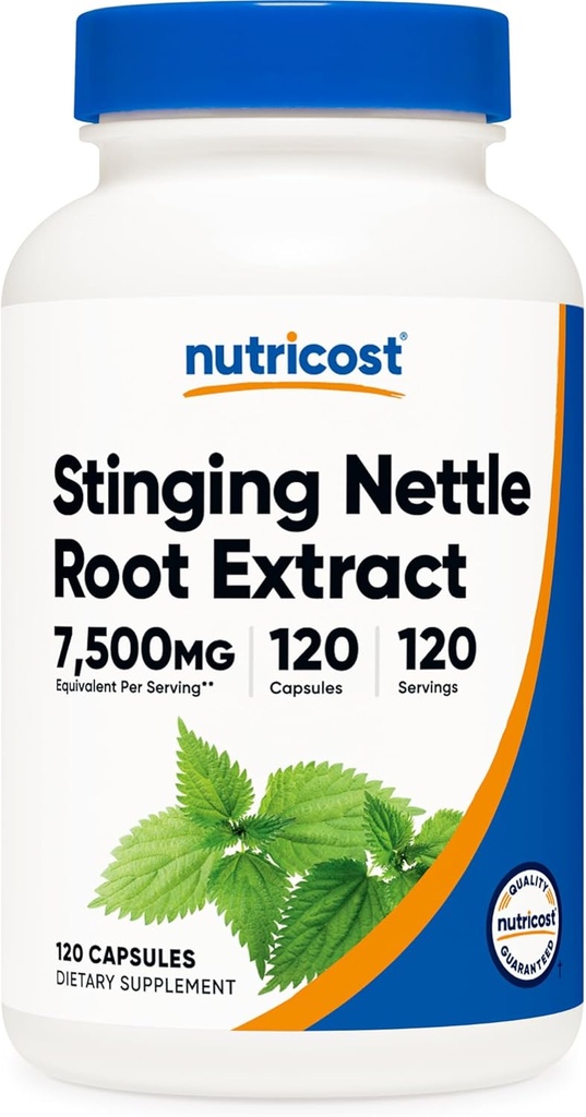 Nutricost Sting Nettle Root Extract 7500 mg Equivalent, 120 Capsules - Vegetarian Friendly, Non-GMO, Gluten Free