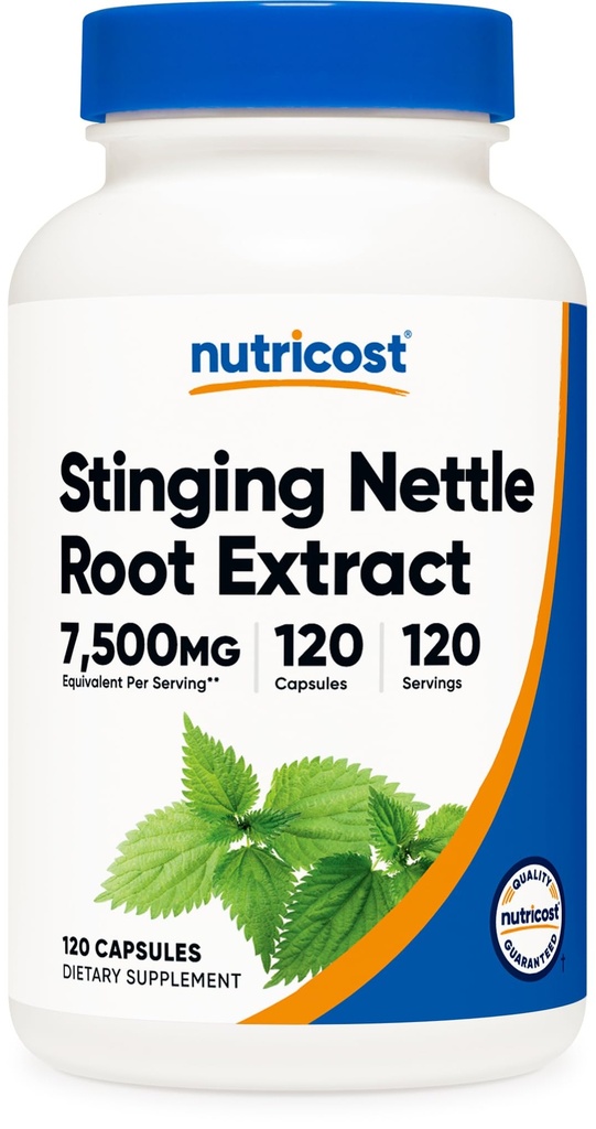 Nutricost Stinging Nettle Root Extract 120 Capsules for 120 Servings Per Bottle - Vegetarian, GMO Free and Gluten Free