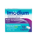 Imodium A-D Diarrhea Relief Caplets with 2 mg Loperamide Hydrochloride, Anti-Diarrheal Medication to Help Control Symptoms of Diarrhea Due to Traveler's Diarrhea, Easier to Open, 12 ct