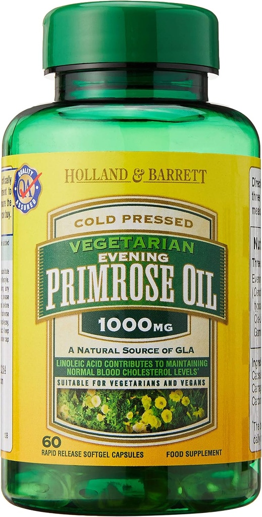 Abend Primrose Öl MIT VITAMIN B6- 1000mg - 120 Kapsel