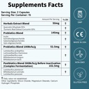 Probióticos Mulheres Gut Saúde do Homem: Saúde Digestiva Suporte Imune Bloating Relief Shelf Stable Strains 35B UFCs por cápsula Complexo com Prebióticos Postbióticos Quercetin & Curcumin Suplemento dietético