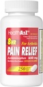 HealtA2Z ® Relief Extended Reliver 124; Acetaminophen 650mg 124; 8 Hours 14; Arthiritis Pain 124; Pain Reduever - Fever Reducer 124; Berisi no Aspirin 124; (250 Caplets)
