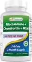 Best Naturals Glucosamine Chondroitin and MSM (Non-GMO) - Promotes Joint Health - 180 count