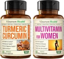 Turmerisk curcumin med svart pepper ekstrakt & multivitamin for kvinner