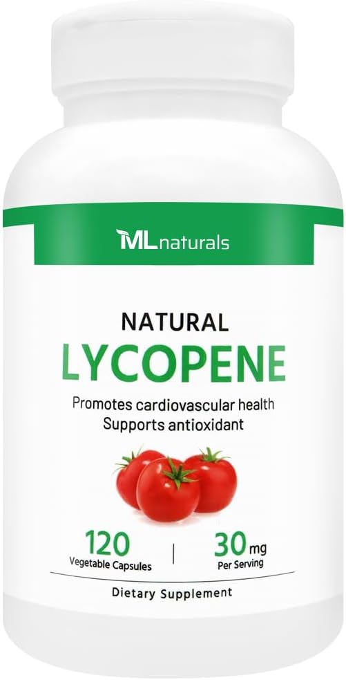ML 자연적인 Lycopene 30 mg 120 식물성 캡슐. 산화 및 면역 지원, 심장 혈관 건강 및 전립선 건강, NSF 인증 및 cGMP 준수, 제 3 자 실험실 테스트