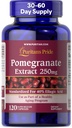 清真剂的荣耀 Pomegranate提取物,250mg,抗氧化剂健康和健康老化方案的膳食补充物,40%的乳酸,120 快速释放囊(包装5月 Vary)