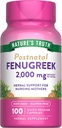Nature 's Truth Fenugreek Seed Capsules for Women Bendrijoje 124; 2000mg Ş124; 100 Grafas ® 124; Non- GMO ir Gluten Free Addition