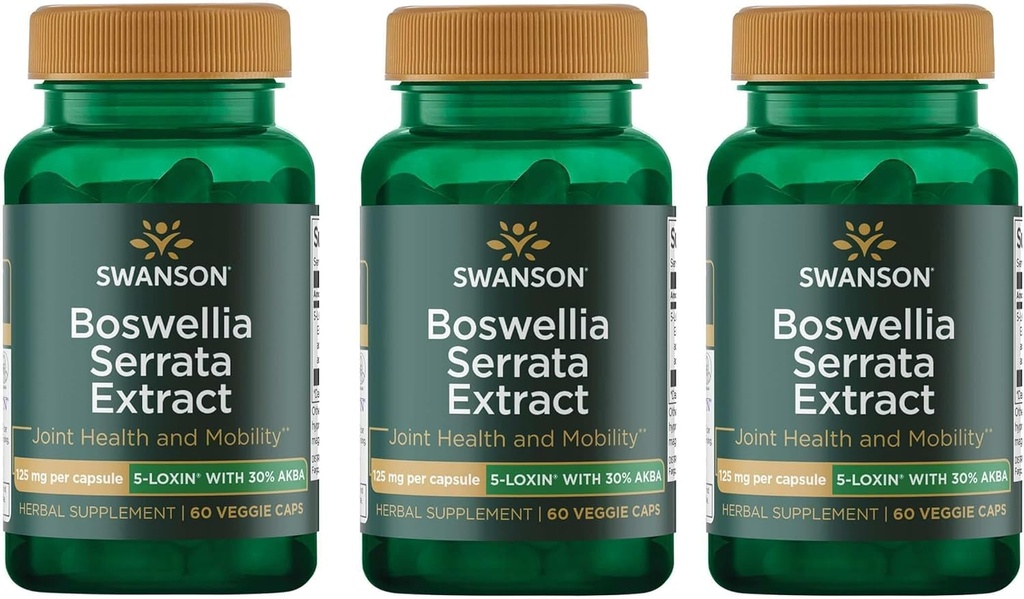 Swanson Boswellia Serrata Extraer 125 mg 60 caps (3 Pack)