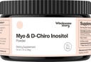Myo-Inositol & D-Chiro Inositol 여성용 보충교재 분말 | Hormonal Balance & Healthy Ovarian Function Support | 비타민 B8 | 캡슐에 큰 대안 | 40:1 비율 | 30 인분