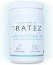 Suplemento de multivitamina para cães, 60 mastigações suaves com 25 vitaminas essenciais e nutrientes, fórmula avançada para suporte Premium de pele e casaco, quadril e mobilidade conjunta e melhor digestão