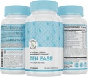 Legacy Wellness Zen Ease Calm Mind Supplement - Natural Vegan Formula - 5-HTP, Ashwagandha, St. John's Wort, L-Theanin, Magnezij, B-vitamini - Kapsula za spodbujanje dobrega občutka miru