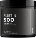 Toniiq Ultra High Purity Fisetin 500mg - 98%+ Higly Purified " Bioavailable Fisetin supplement with MCT Oil for Absorption - Third-Party Tested Senolytic supplements for Aging Support - 60 Capsules