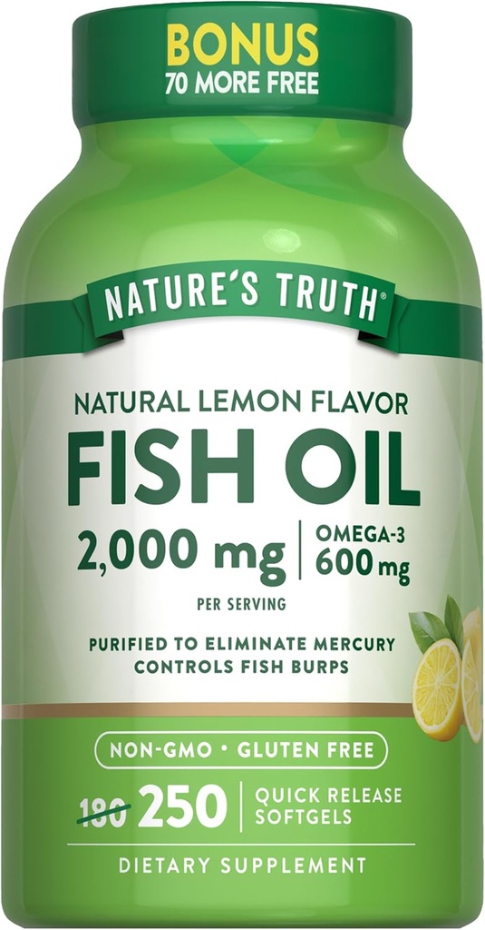 Fish Oil на природата 2000 mg Рибено масло 600 mg Omega 3  год.