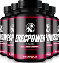 (5 Paket) ErecPower untuk Pria, Pil ErecPower Resmi, Suplemen Pria Alam untuk Energi Bahan Bakar dan Dukungan Overall Health, Erec Power for Performance, Review (300 Capsules)
