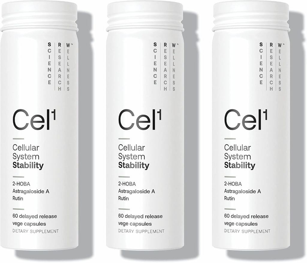 SRW Laboratories Cel1 Stem Cell Supplement with 2-HOBA - תומך בהגנת מתח, מבנה דנ"א ותפקוד תאים לנוער