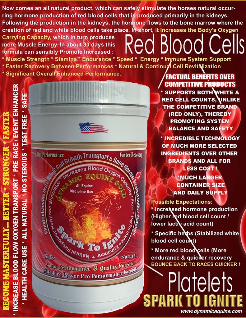 Spark to Ignite...Blood Oxygenation Natural Fire Power Pro Performance Enhancer. Naturally Stimulates EPO Hormone to Boost Performance.