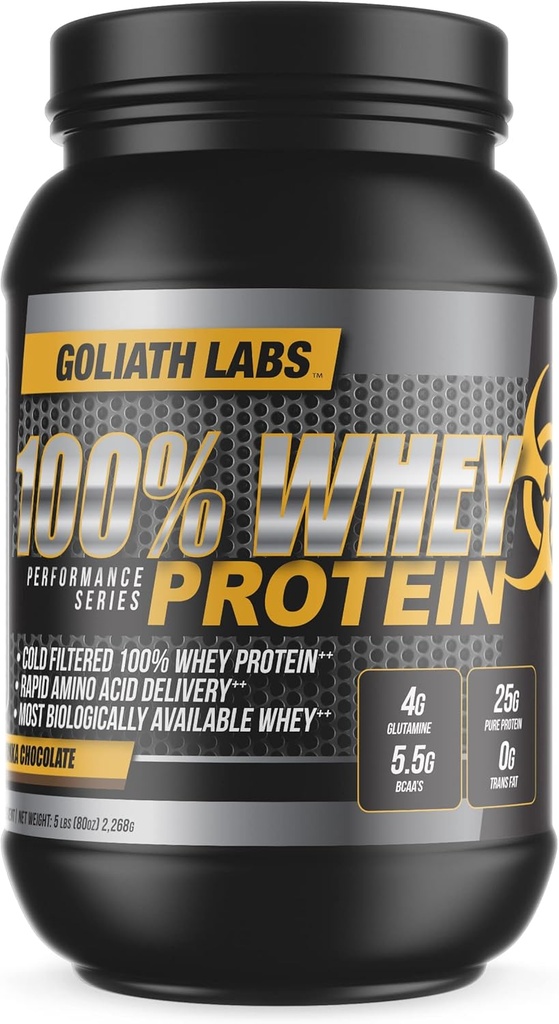 Goliath Labs 100 % Whey Protein 파우더 10 lb (Peanut Butter-Chocolate)