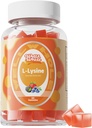 L- Lysine Gummies 1000mg - L- Lysine Suplemen untuk Anak-anak dan Orang dewasa - Lip dan Sore Dingin * Dukungan untuk Perempuan - Chewable Lysine Gummies dengan Vitamin B12 - Vegan, Non GMO, Gluten- Free, 60 Counts