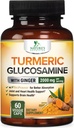 Supplément curcumin curcumin curcuma 2000mg - 95% Curcuminoides avec Glucosamine, Ginger et MSM, Pepper noir BioPerine pour la meilleure absorption, soutien de joint végétalien de la nature, non-OGM, mis en bouteille aux États-Unis - 60 Capsules
