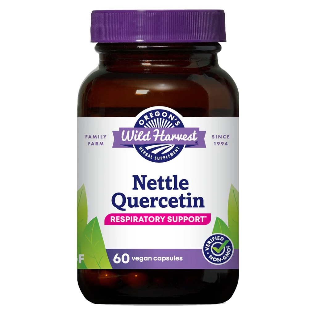 Oregon's Wild Harvest Nettle Quercetin Capsules, Non-GMO Organic Herbal Supplements, 60 Count