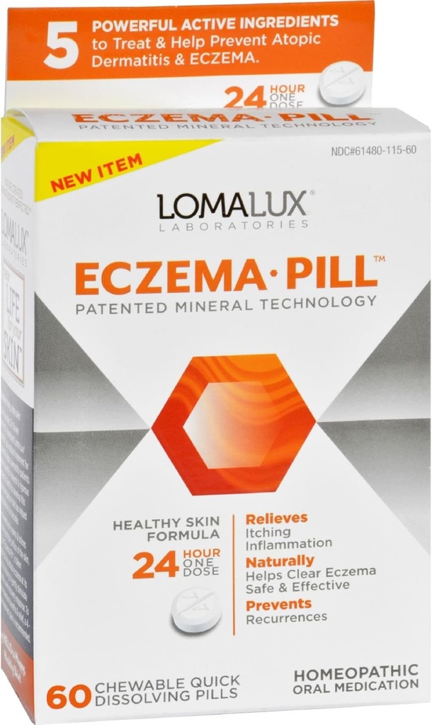 Loma Lux Laboratories Acne Eczema - Chewable - Rychlé rozpuštění - 60 Počet