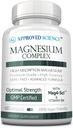 מוסמך מדע Magnesium Complex - Magnesium Bisglycinate, Malate, Citrate ו Oxide, Heart, Headaches, Cramps, Energy - High Absorption - 60 קפסולות - 1 חודש אספקה - non-GMO, טבעוני