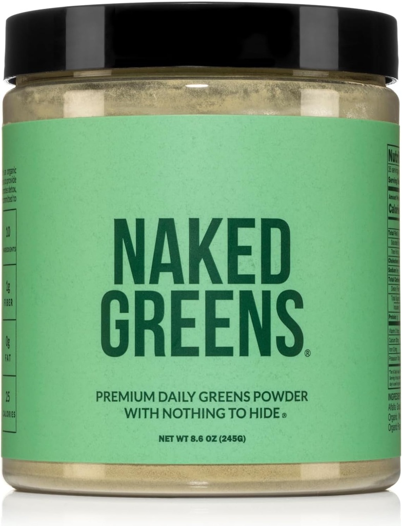Super-AKED Super Verds Orguecs Powder suplementaris - Només 10 Ingredients Premium - Vegan, No-GMO, Prebiotics i Probiotics - 35 Servings