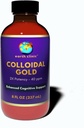 Earth Clinic ® Gold Colloidal - 2X Concentrado 40 ppm, 8 fl oz botella de ámbar para mellorar a saúde cerebral e apoio cognitivo
