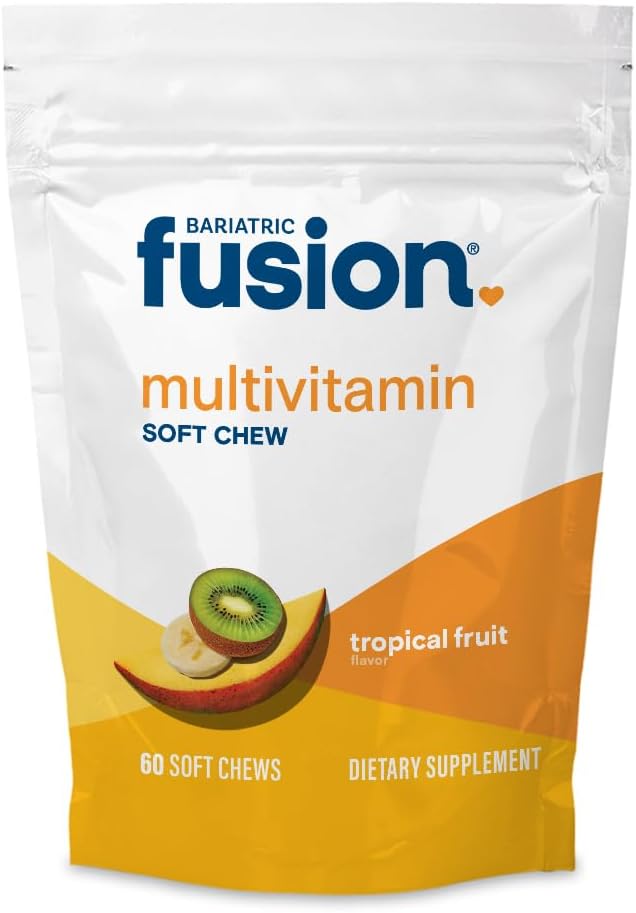 Fusion Bariatric Batiatric Multivitamin Soft Chew 124; Tropical Fruit Flavor 124; Chewy for Post Bariatric Bedah Patience Gastric Bypass dan Sleeve Gastrectomy 124; 60 Count 124; 1 MonthSuply