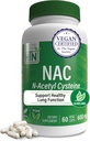 Saúde Thru Nutrition NAC N-Acetyl-Cysteine 600mg 60 cápsulas | Vegan Certified | O suplemento NAC máis puro | Soporte para o pulmón saudable, funcións hepáticas e saúde celular | Soy non-GMO & Gluten Free