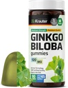 BIO KRAURER Ginkgo Biloba Gabyes - 90 Vegan Chews - Ginkgo Biloba suplementaris per a la implementació del cervell - 120 mggradaritzat d'extracció - Fórmula Ptecin-Based