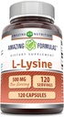 Verbazingwekkende Formules L-Lysine 500 mg Capsules Amino Acid Supplement 