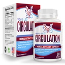 Vein + Leg Circulation Supplement 8-in-1 Formula | Circulation Health Support Supplements | Veins & Legs | Men & Women | 90 Capsules