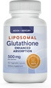 Liposomal Glutathione Non-GMO, Gluten Free 500mg Supplement - Kan ge immunstöd, lever Detox, hjärnhälsa och hjärthälsa - 60 Glutathione kapslar