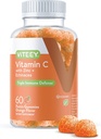 Echinacea - Immune Support Gummies - Vegan, Gelatin Free, Gluten Free, GMO Free - Tasty Vitamin C Chewable Orange Flavored Gummy