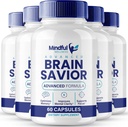 Cerveau Sauveur Suppléments Cerveau pour la mémoire et les capsules de focus, BrainSavior Formule avancée Brain Health Support - maximum de force Nootropics Brain-Savior Tous les avis de soutien naturel (5 Pack)