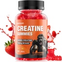 HOOLOO Creatine Gummies 5000mg Creatine Monohydraat, 1000mg BCAA's per Serving - Kauwbare Vegan Sugar Free Gummies, aardbeien smaak (1 maand levering)
